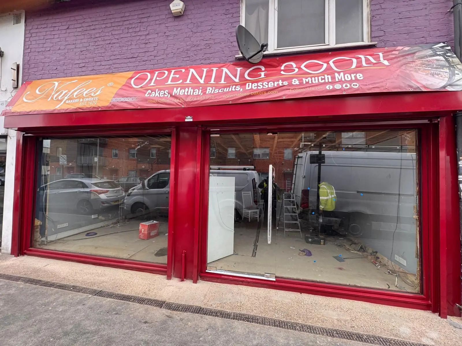Completed framed glass shopfront installation